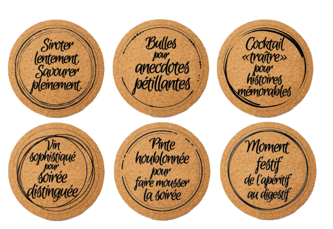Image de Ronds - 6 sous-verres variés